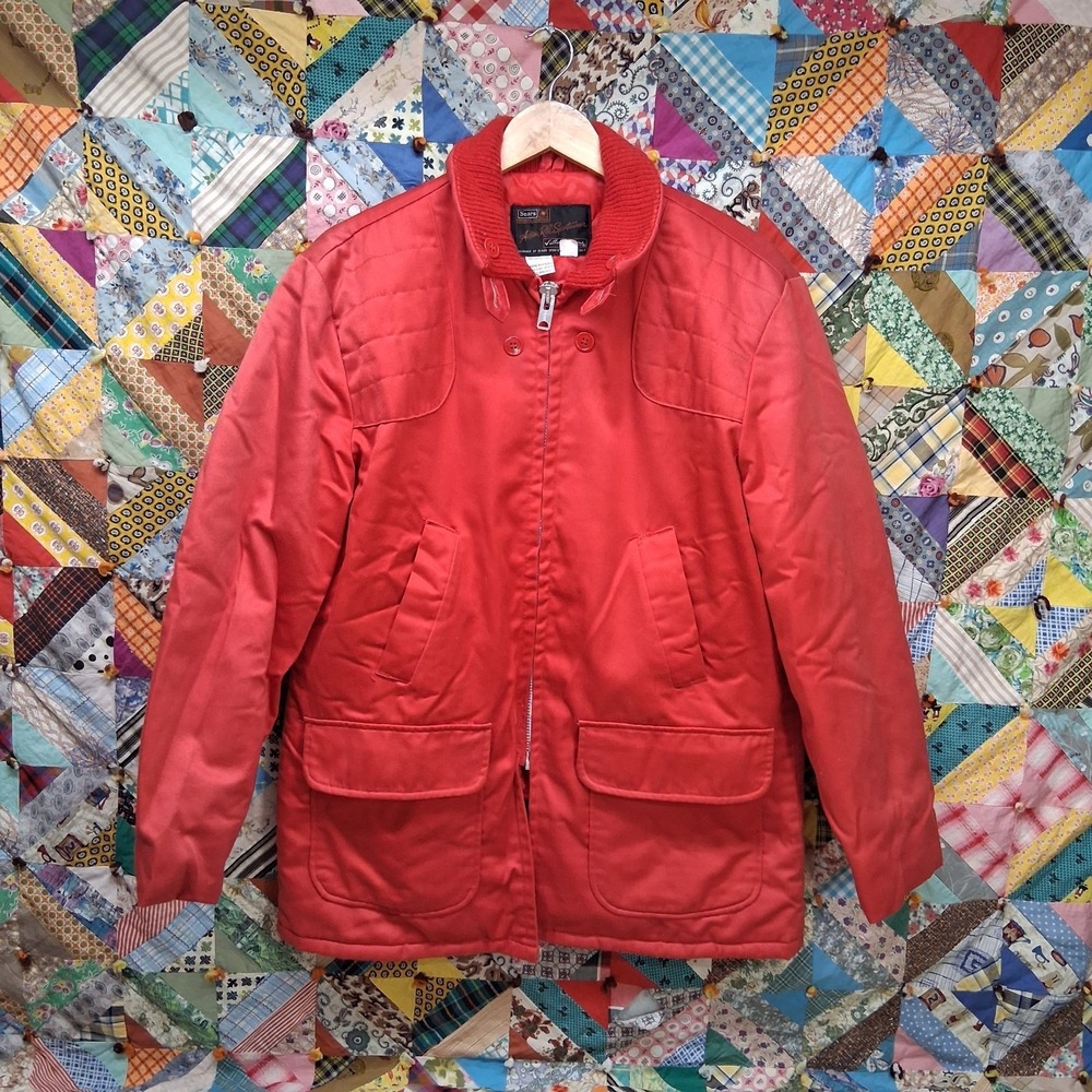 True Vintage 60s Ted Williams Sears Action Rite Sportswear Red Hunting Jacket XL